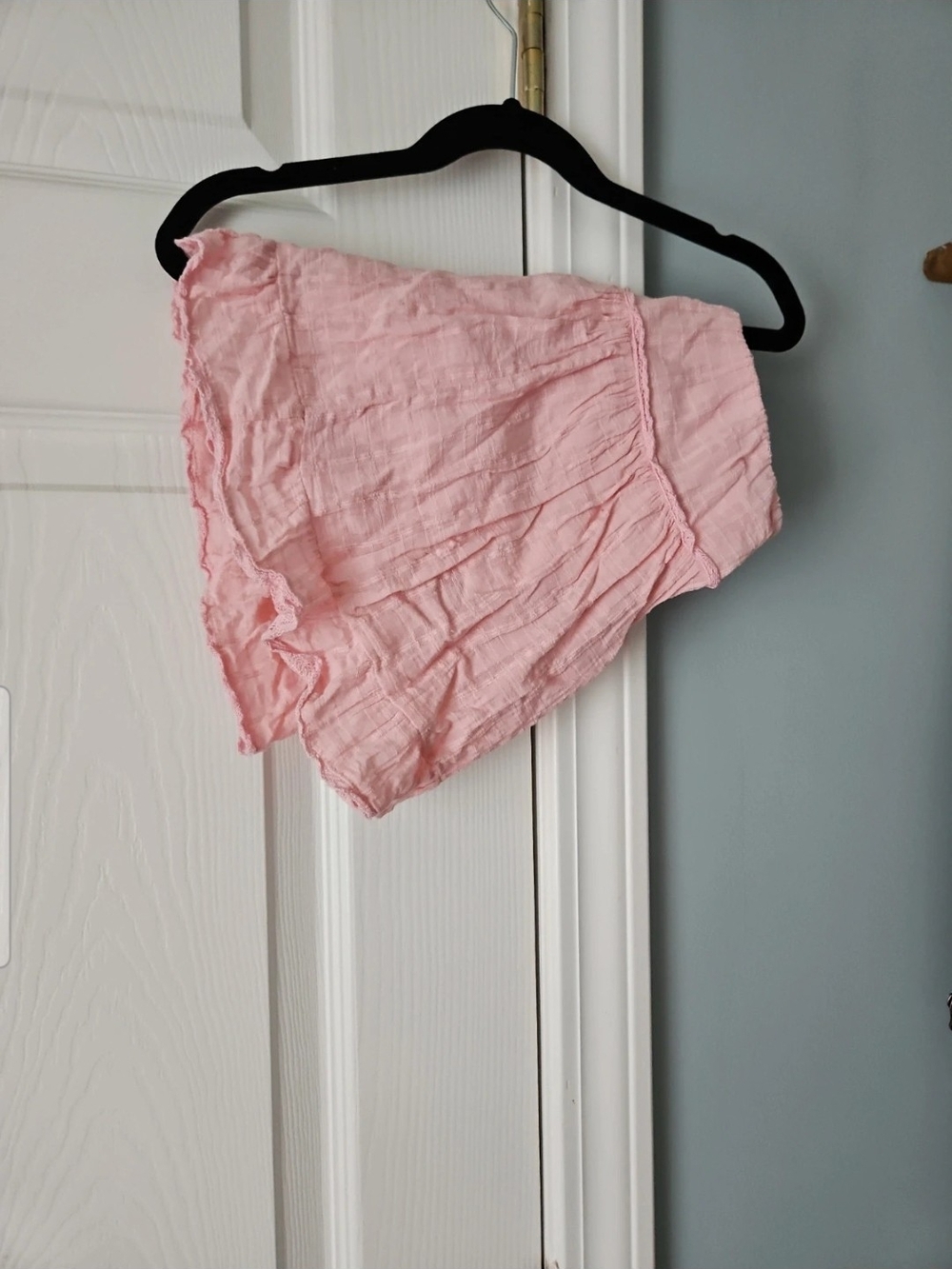 Zara Light Pink Crinkled Girls Skirt